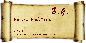 Bucsko György névjegykártya